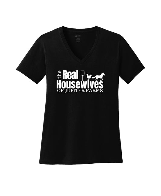 Women's Real Housewives of Jupiter Farms Tee- Black - Local Pick up