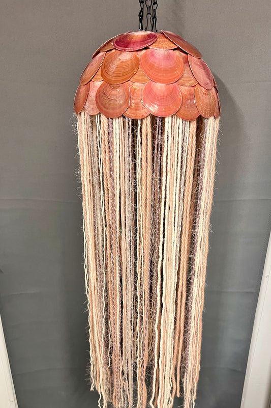 Jellyfish Lantern Medium (Natural Pink, Purple and Cream)
