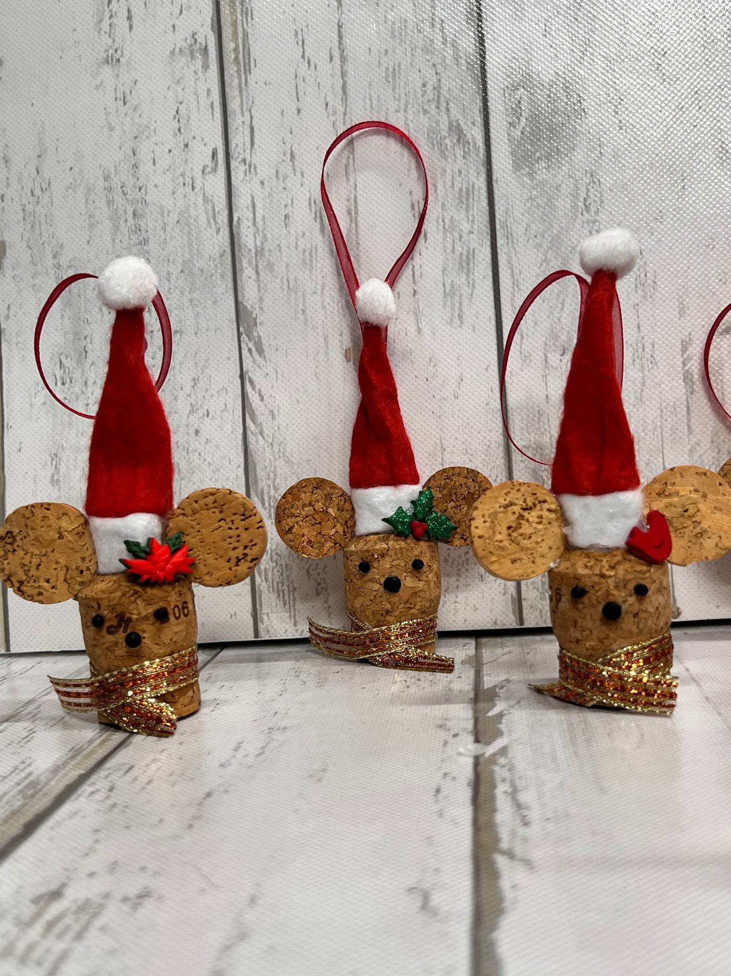 Cork Mice Ornament