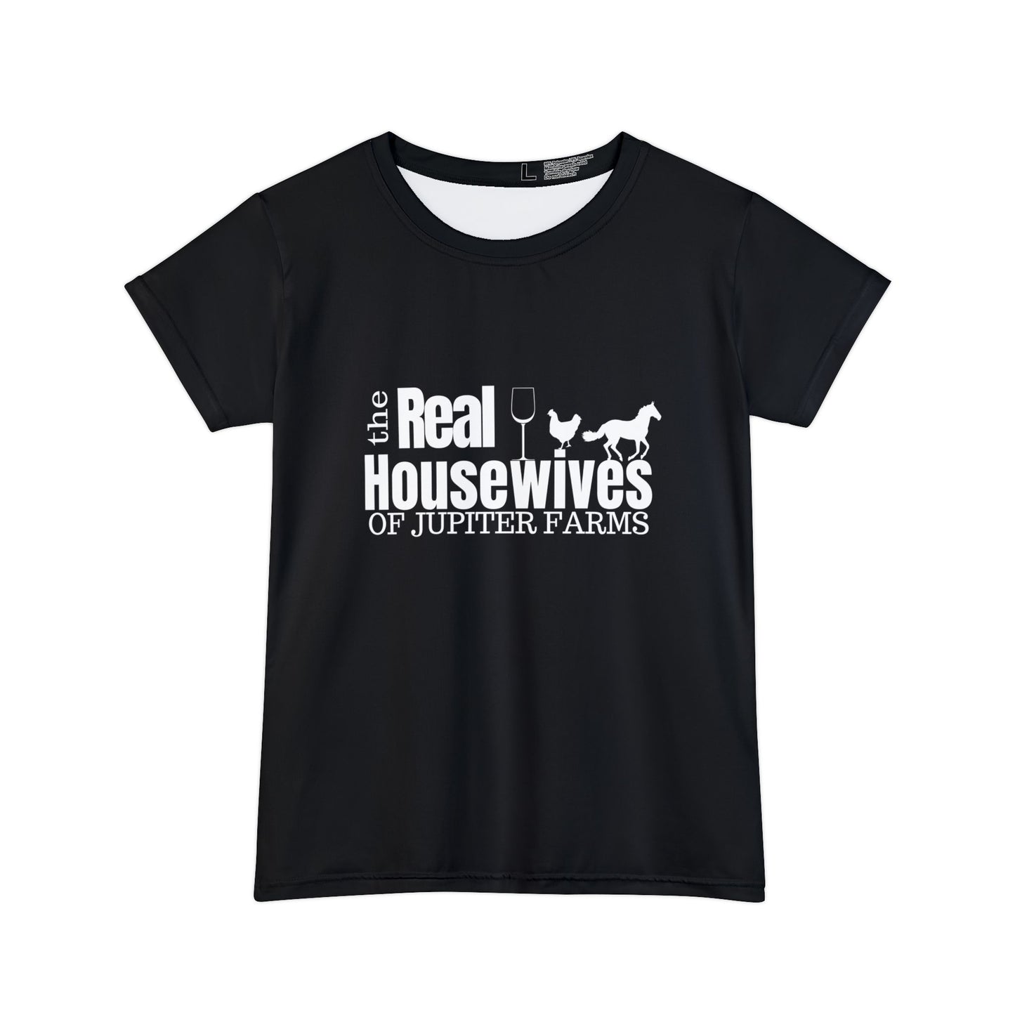 Women's "Real Housewives of Jupiter Farms " Black/White Shirt