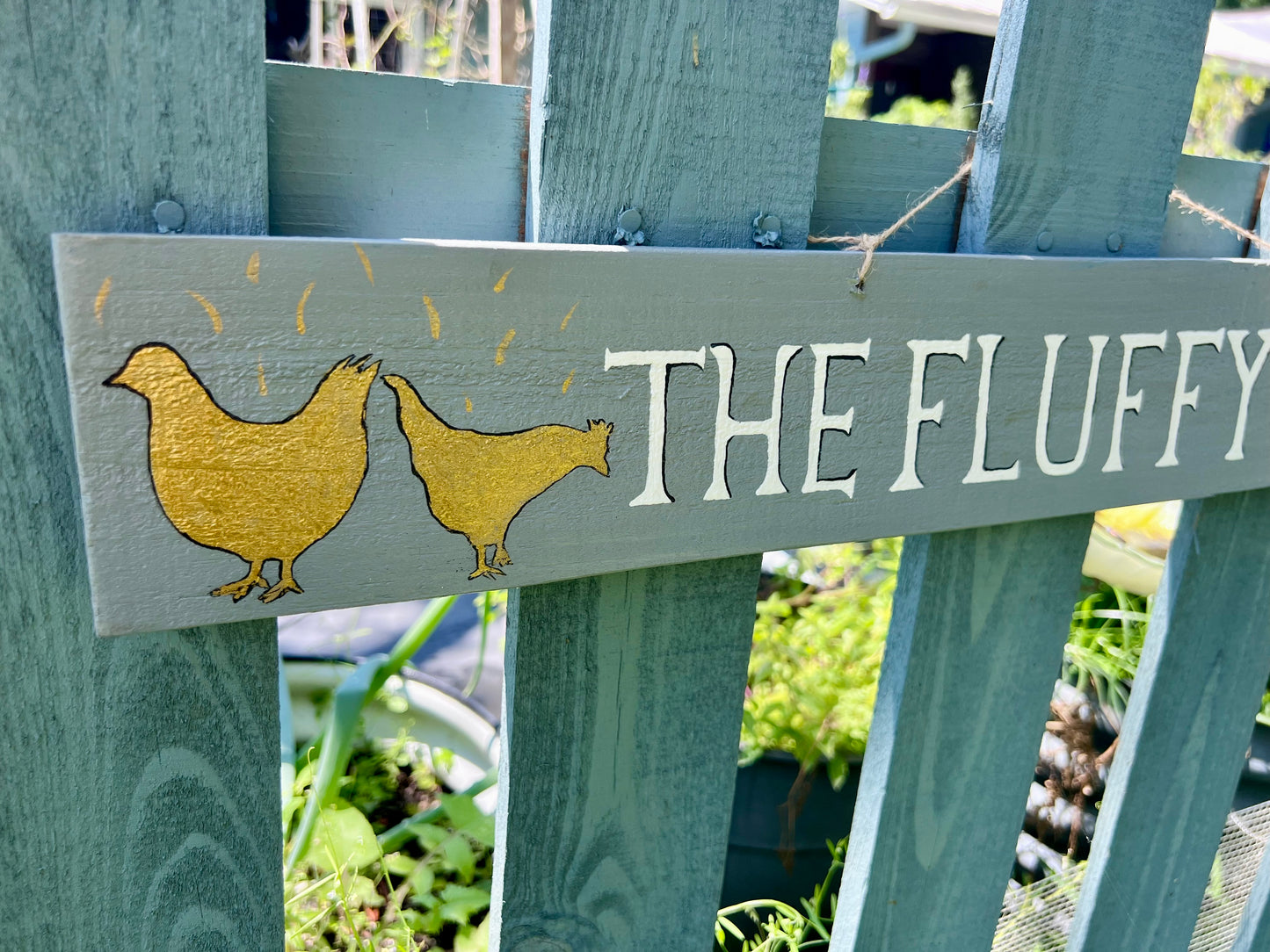 Fluffy Butt Hut Wood Sign