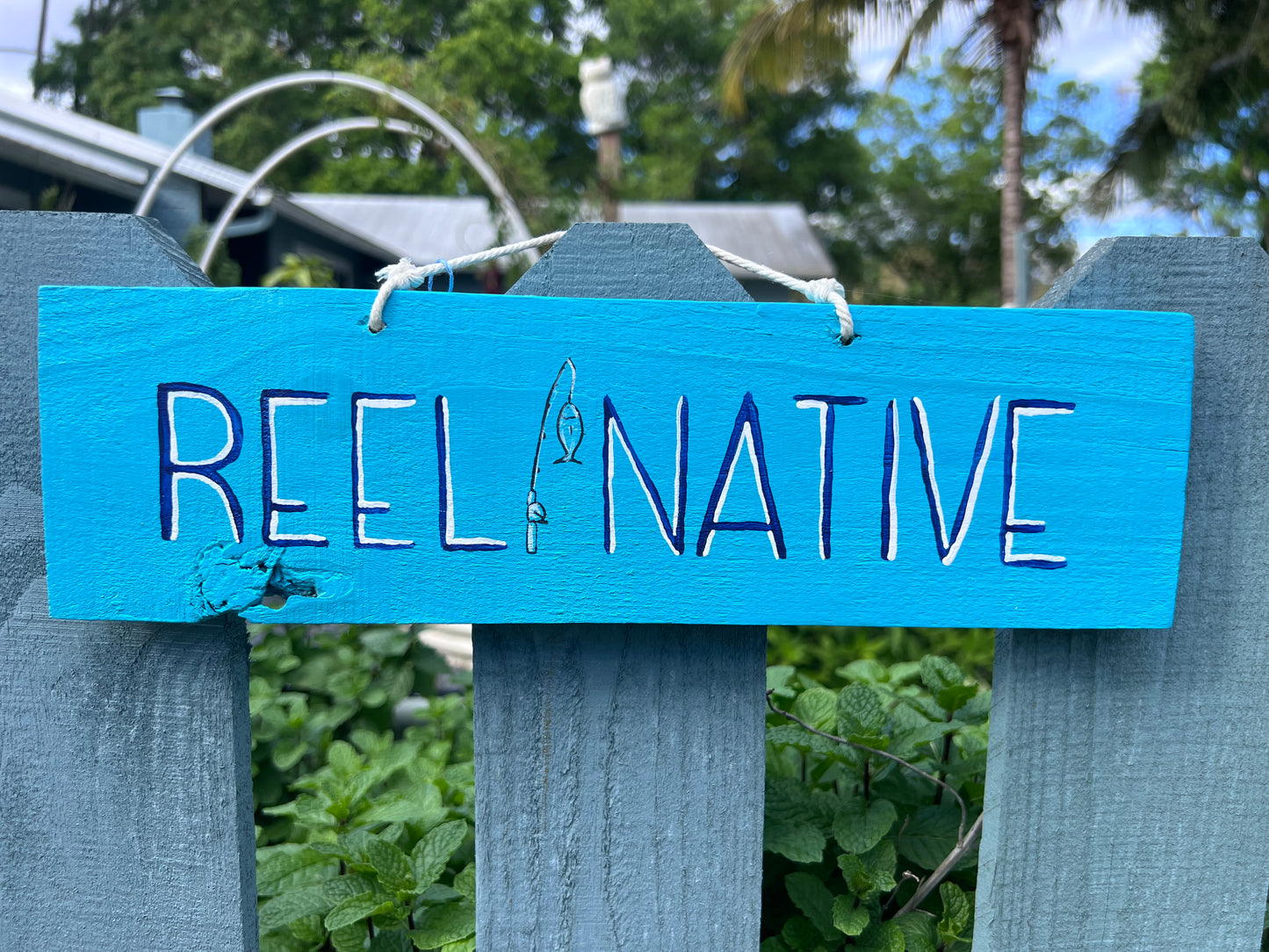 "Reel Native" Wood Sign