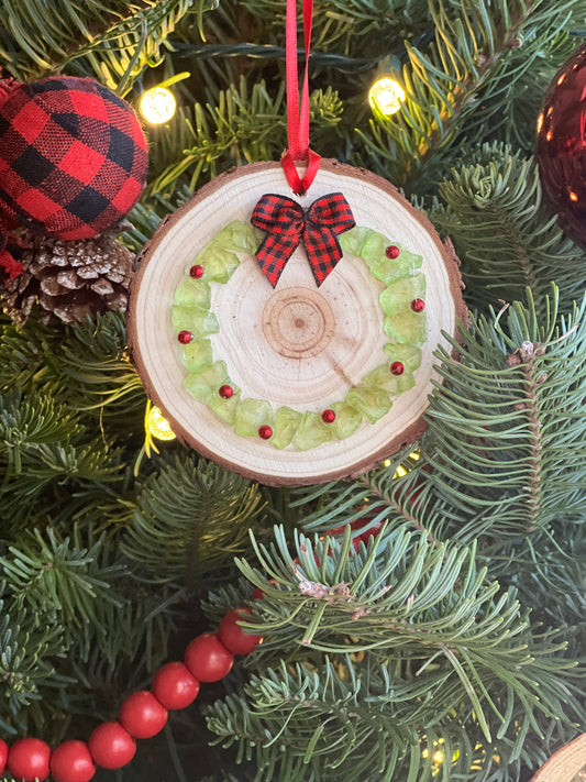 Wooden Wreath Ornament