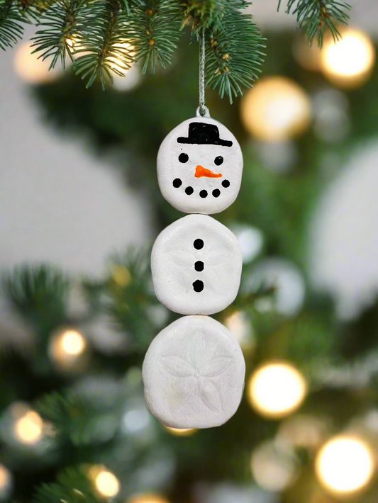 Sea Biscuit Snowman Ornament