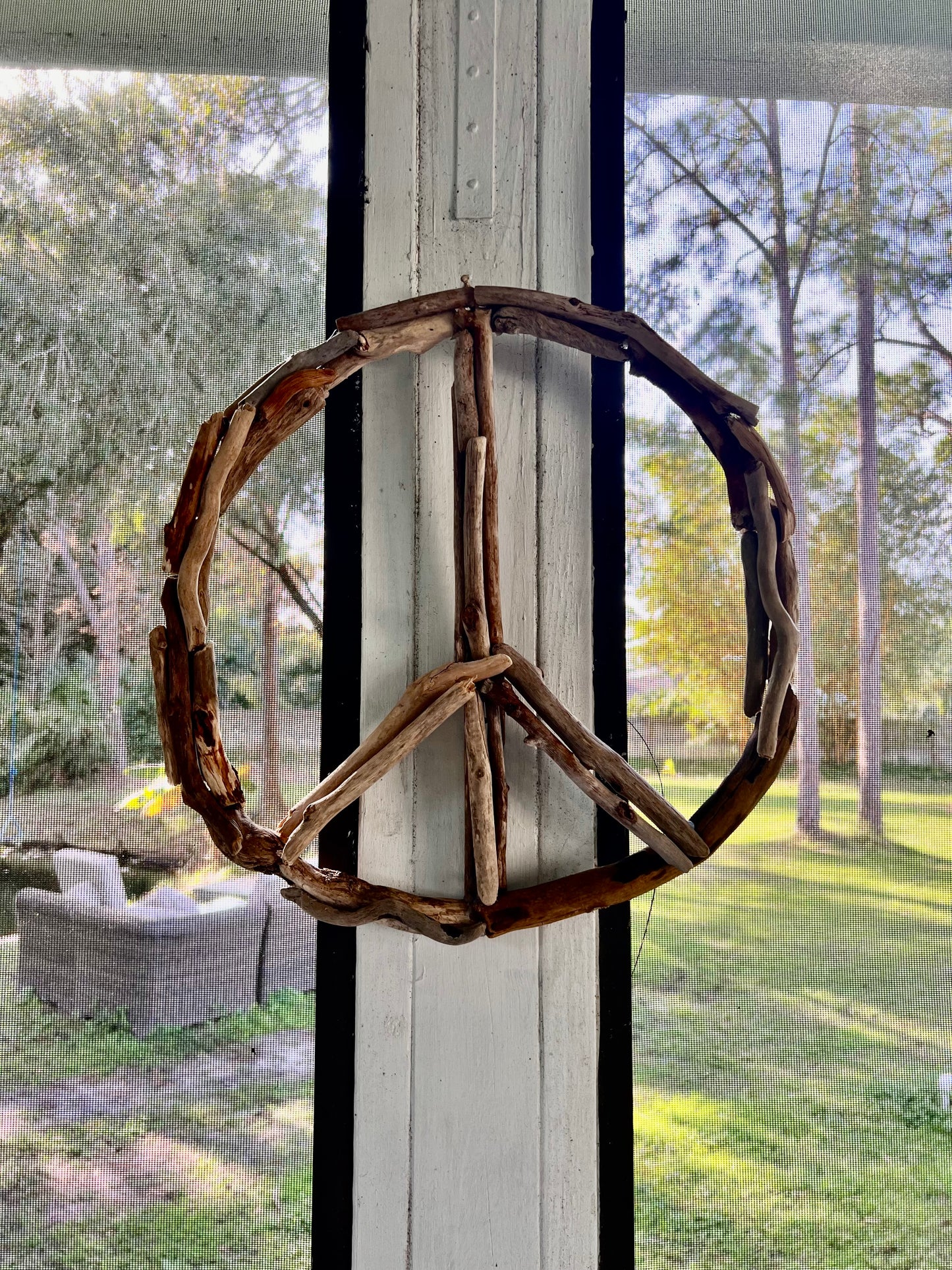 Driftwood Peace Sign