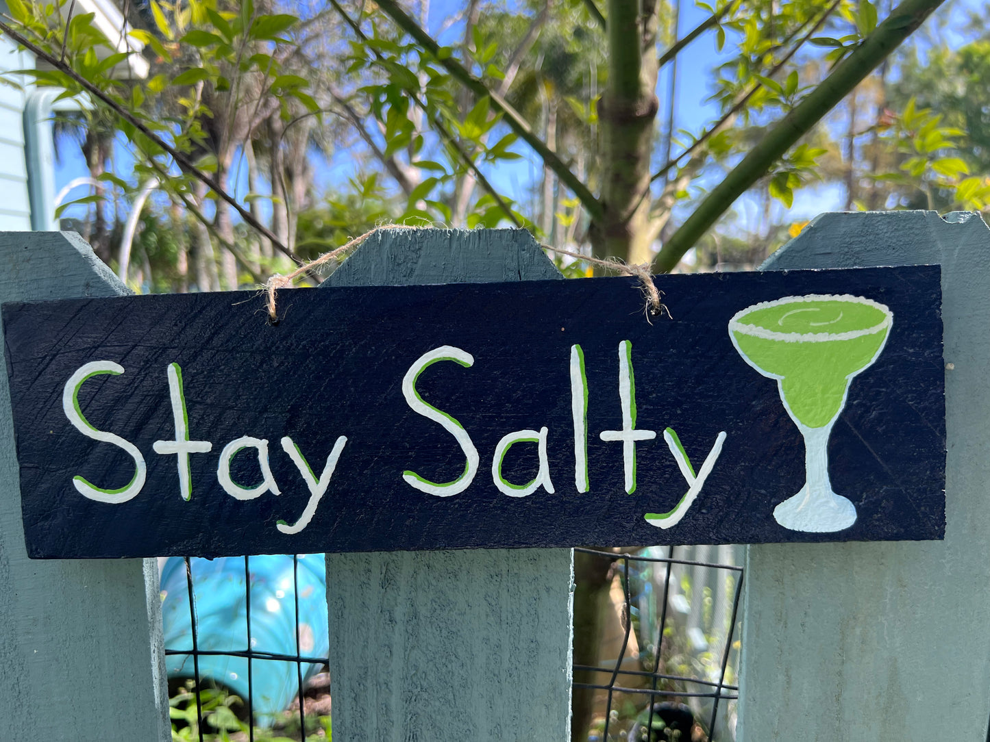 Stay Salty Coastal Wood Sign