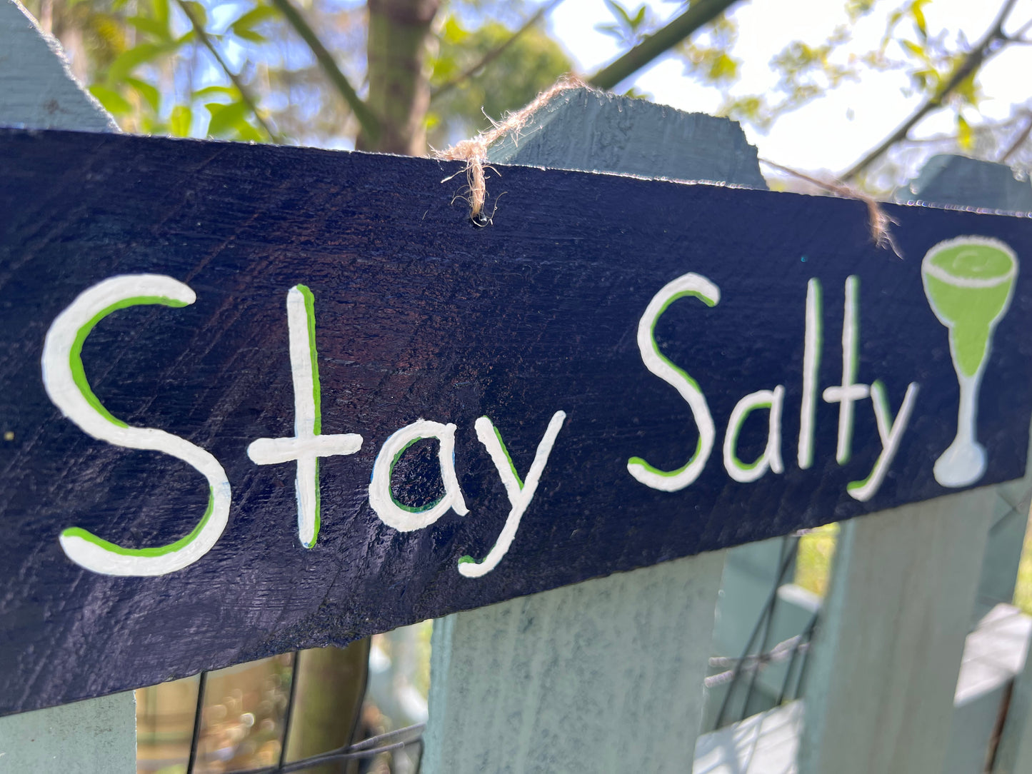 Stay Salty Coastal Wood Sign