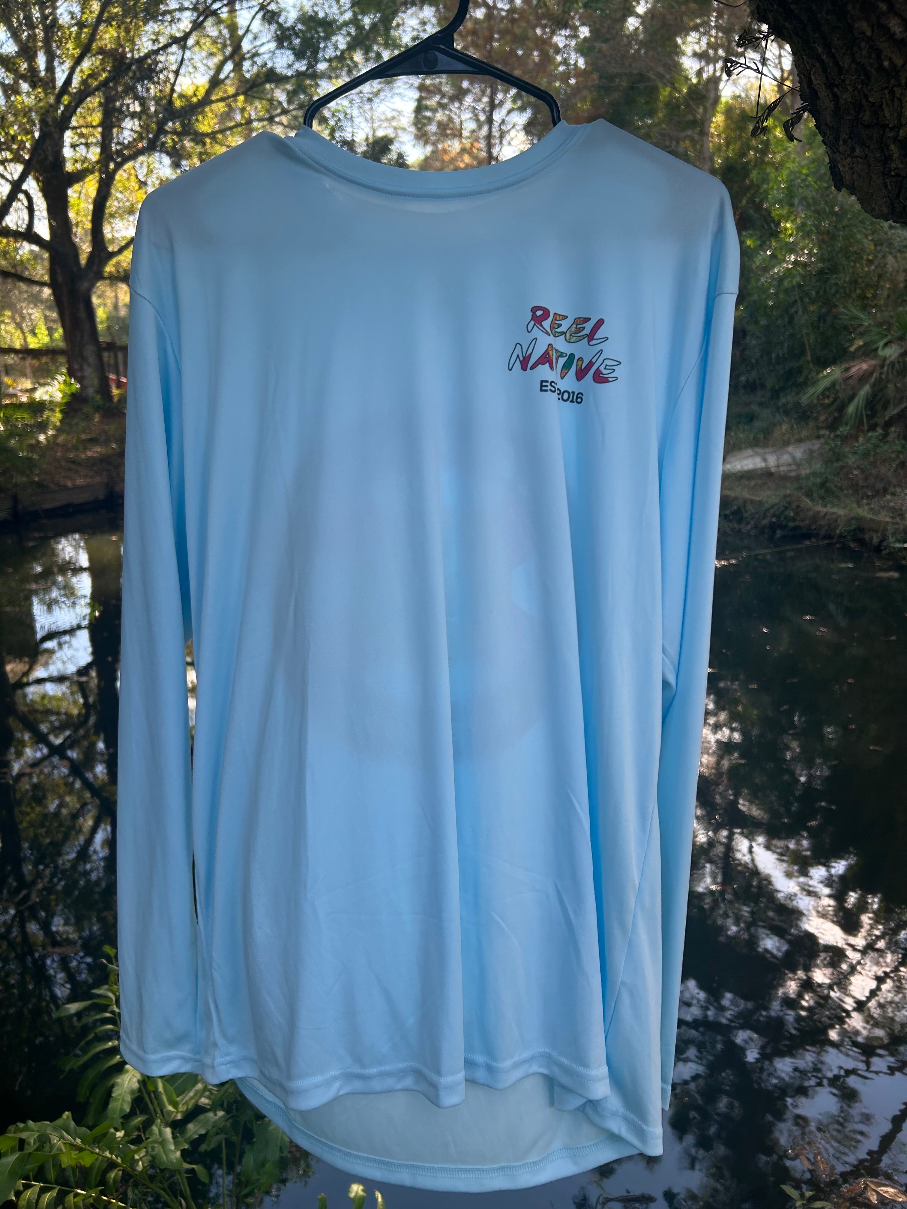 "Reel Native Florida Flag" Premium Long Sleeve Fishing Shirt