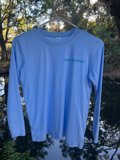 "Blue Reel Native" Premium Long Sleeve Fishing Shirt for Kids