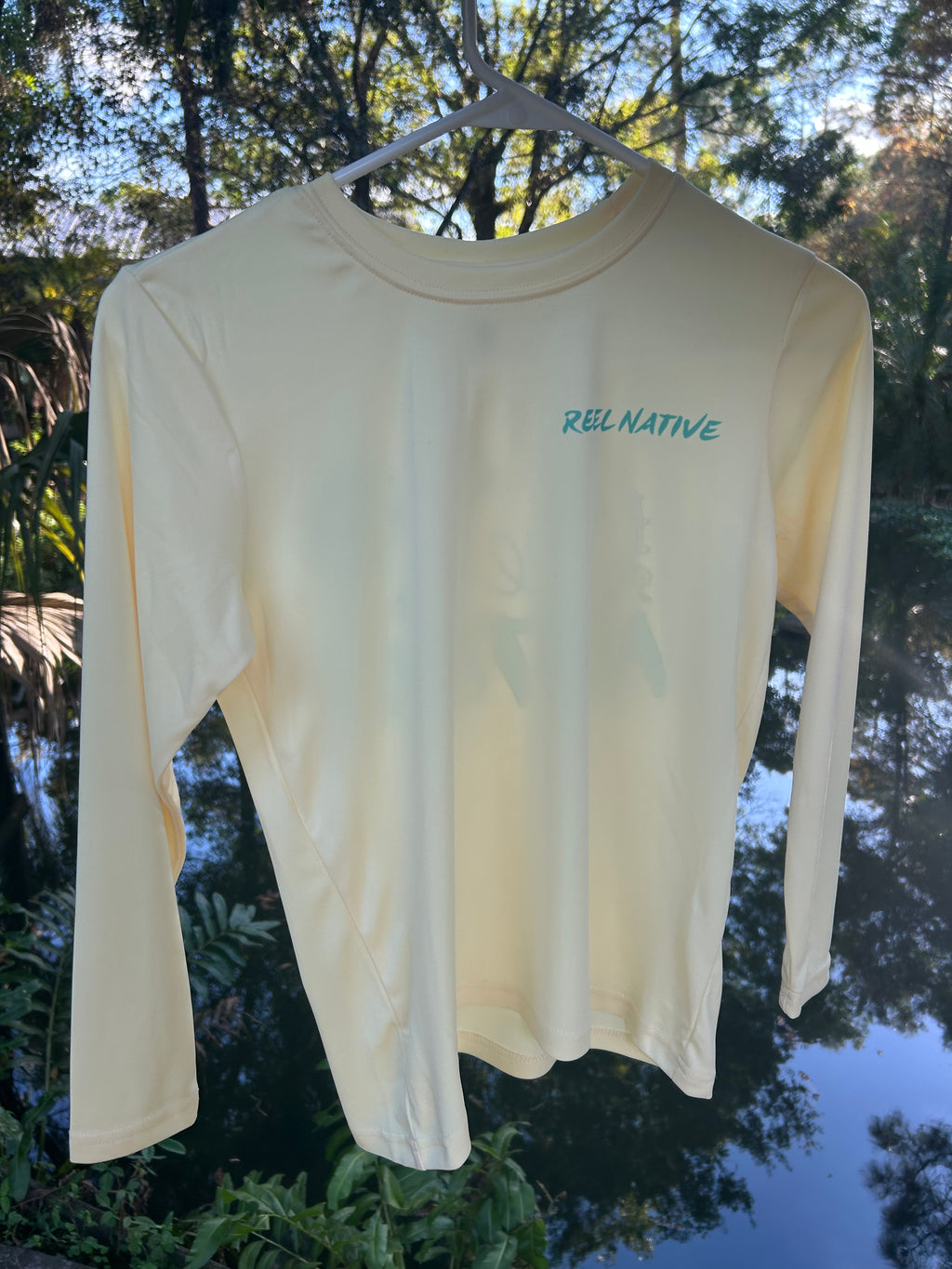 "Yellow Reel Native" Premium Long Sleeve Fishing Shirt for Kids