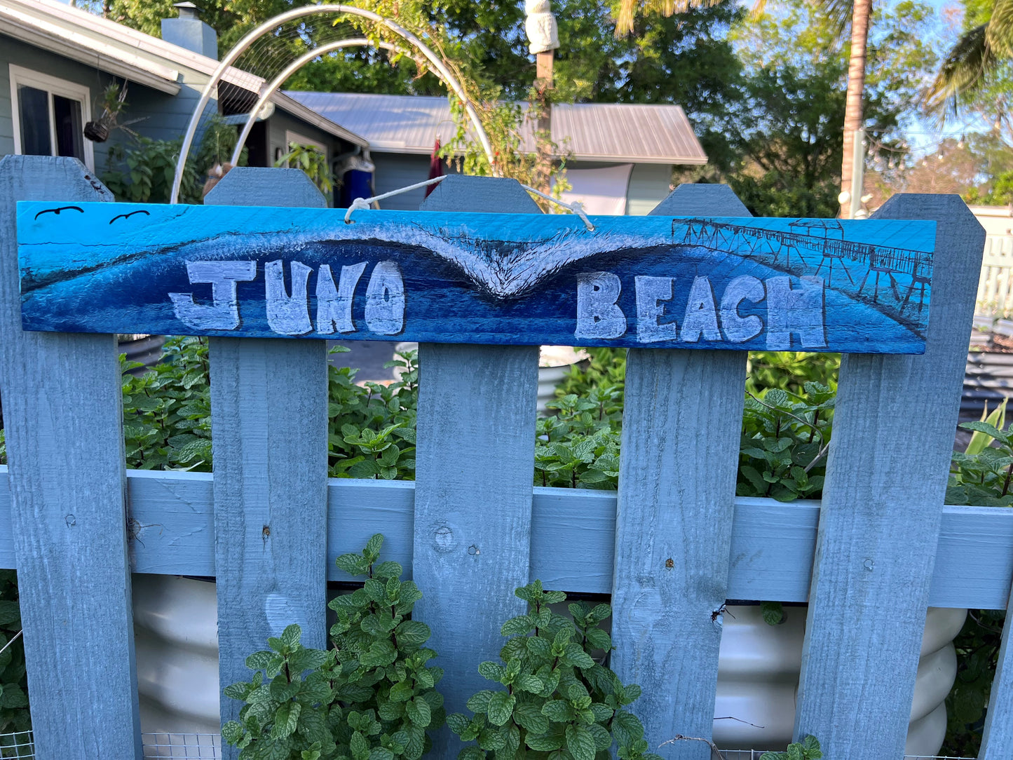 Juno Beach Wood Sign