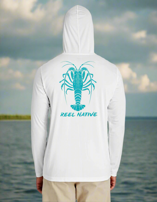 Premium Long Sleeve Hoodie White Shirt - Lobster