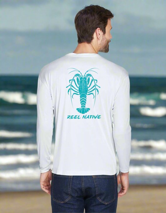 Premium Long Sleeve White Shirt - Lobster