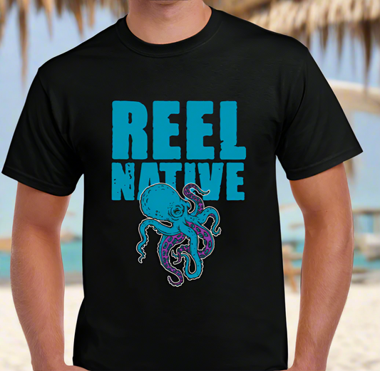 Reel Native Octopus T shirts