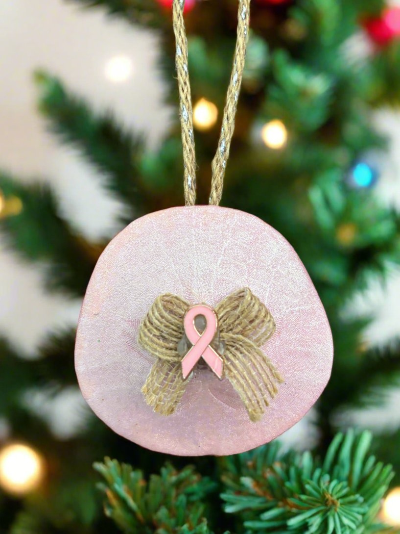 Sand Dollar Breast Cancer Ornament