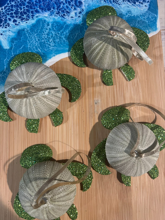 Sea Urchin Sea Turtle Ornament