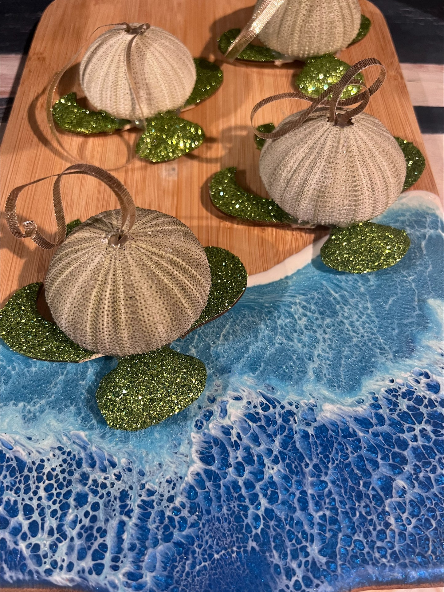 Sea Urchin Sea Turtle Ornament