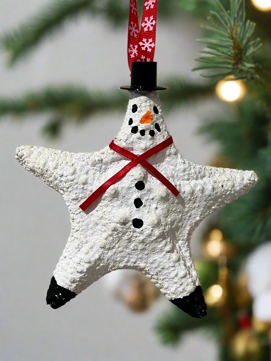 Starfish Snowman Ornament