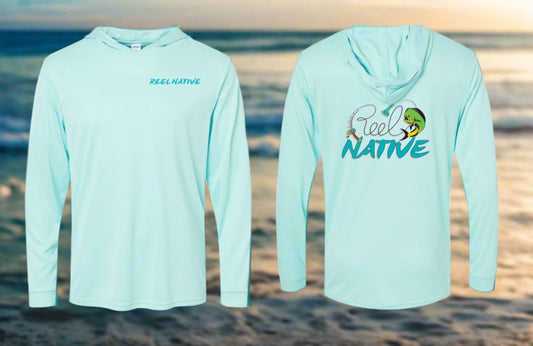 Premium Long Sleeve Hoodie Aqua Blue - Mahi