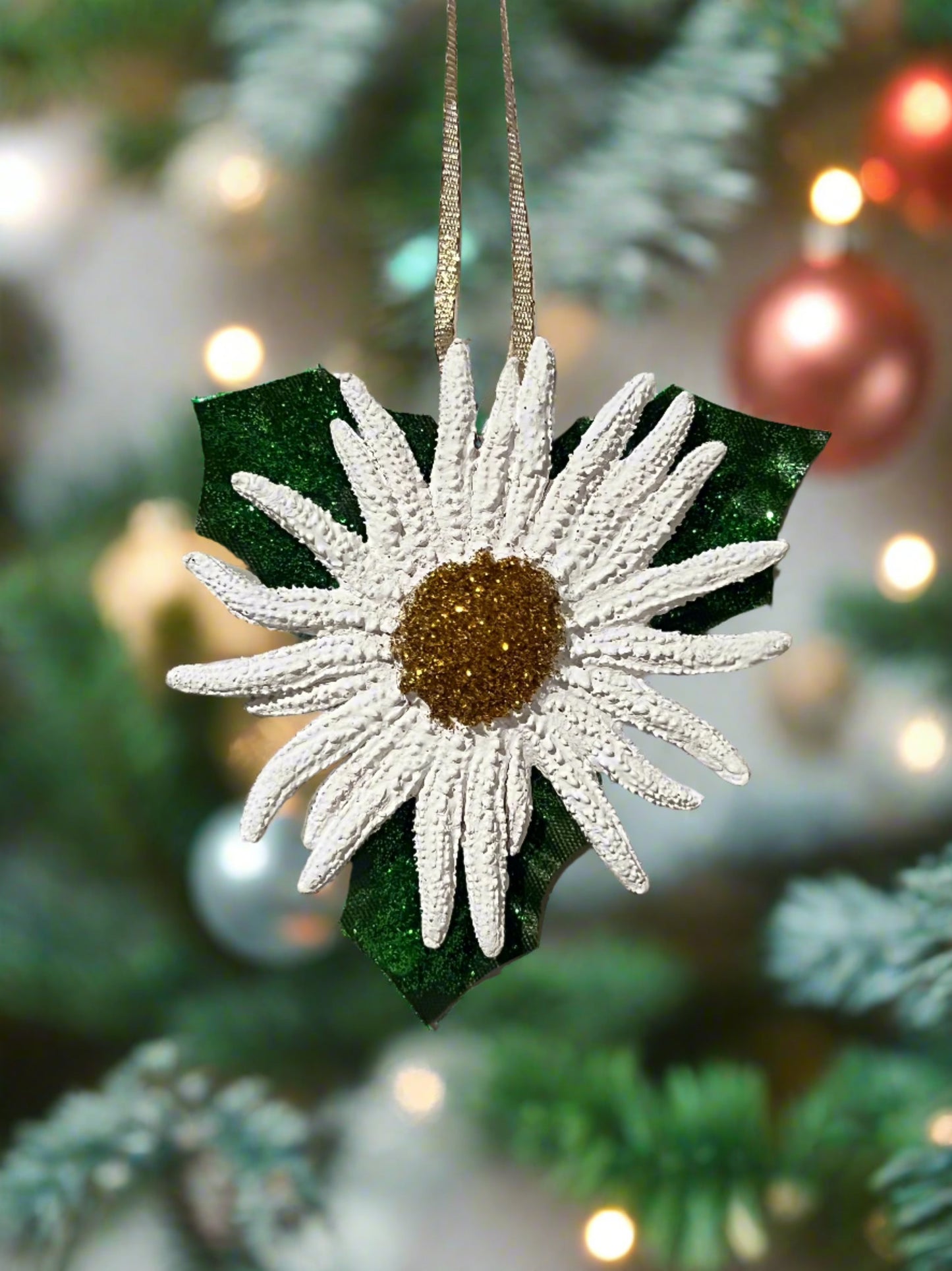 Starfish Poinsettia Ornaments