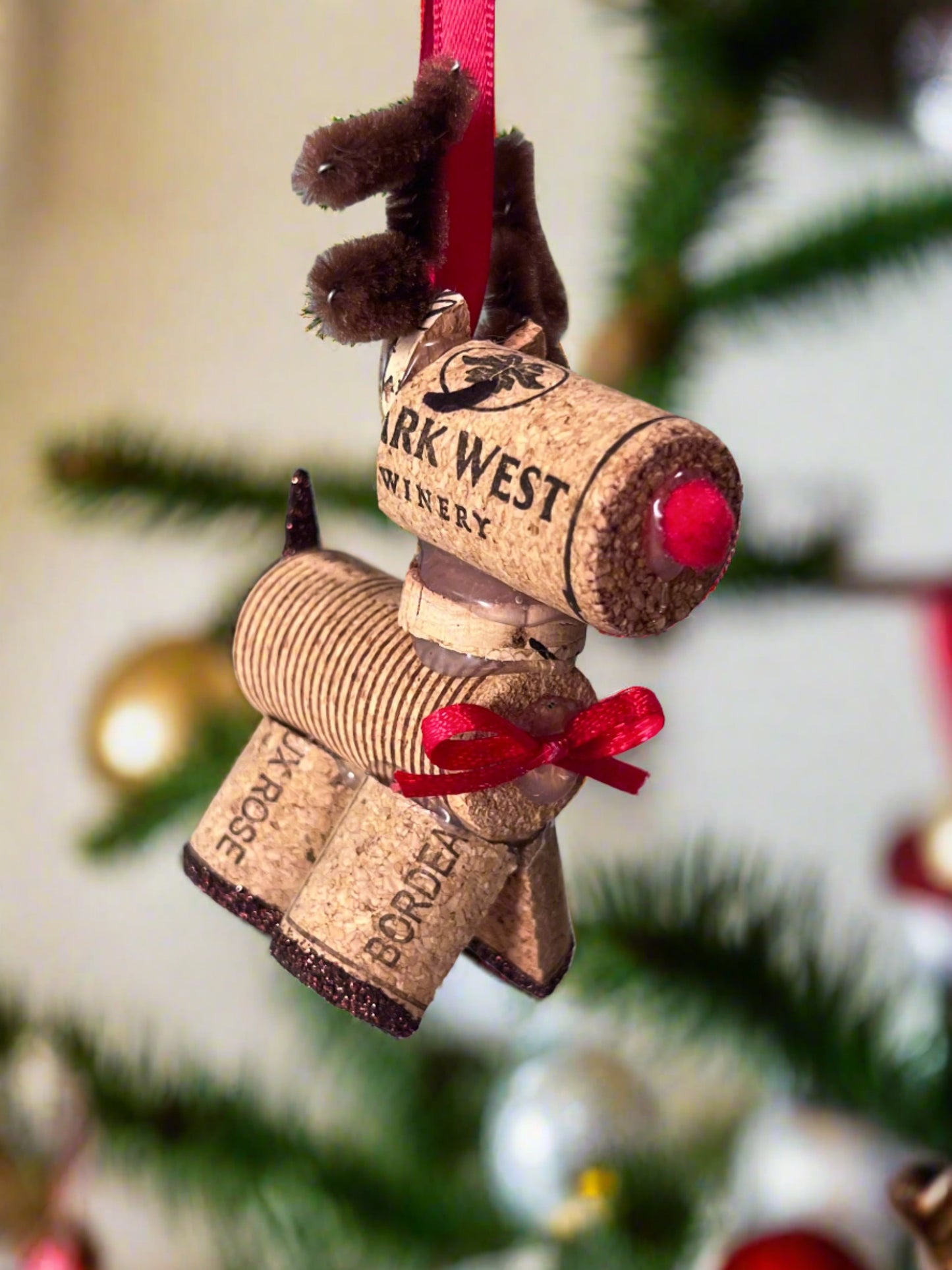 Cork Reindeer Ornament