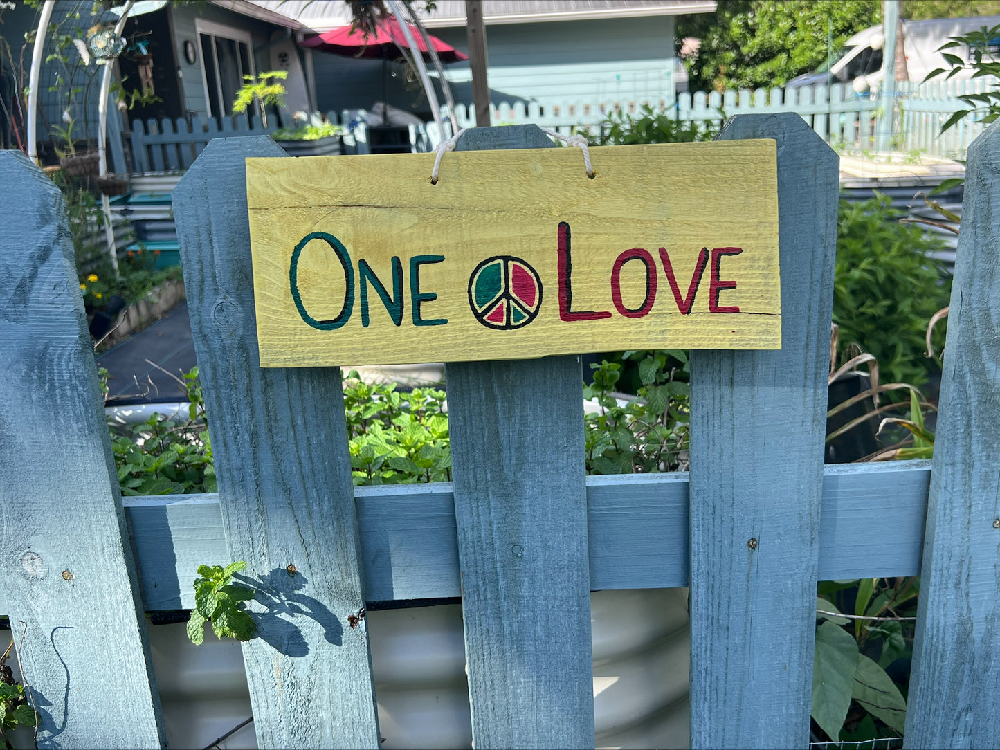 One Love Wood Sign