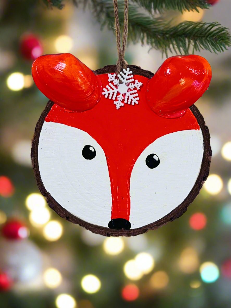 Wooden Fox Ornament