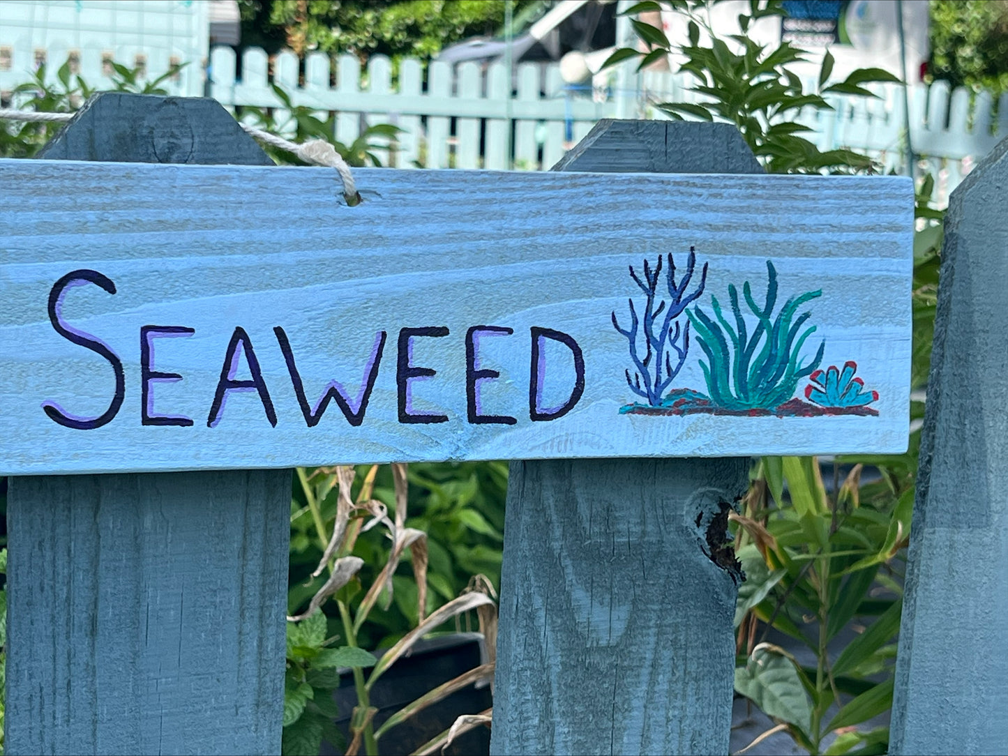 Mermaids Smoke Seaweed Wood Sign