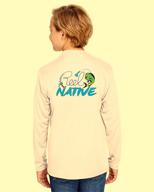 Premium Youth Long Sleeve Shirt - Mahi Canary Yellow